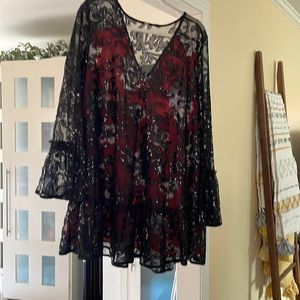 Free People lace overlay dress